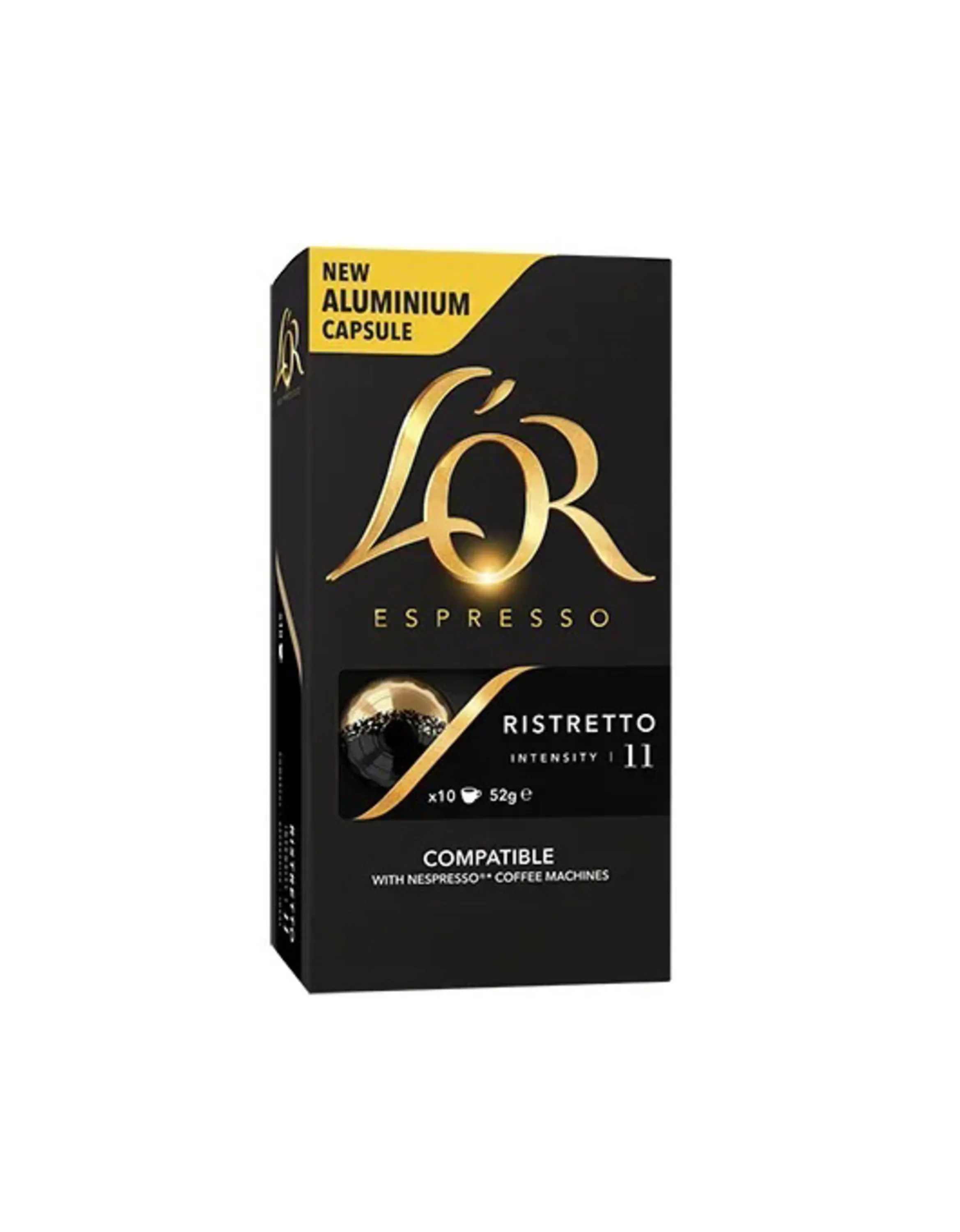 کپسول لر ریستریتو L'or Ristretto دارای غلظت 11 و طعم تند ادویه جات